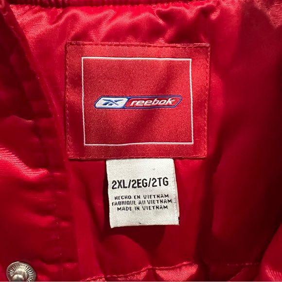 Atlanta Falcons Reebok Red Satin Men’s Bomber Jacket Size 2XL - Picture 6 of 8